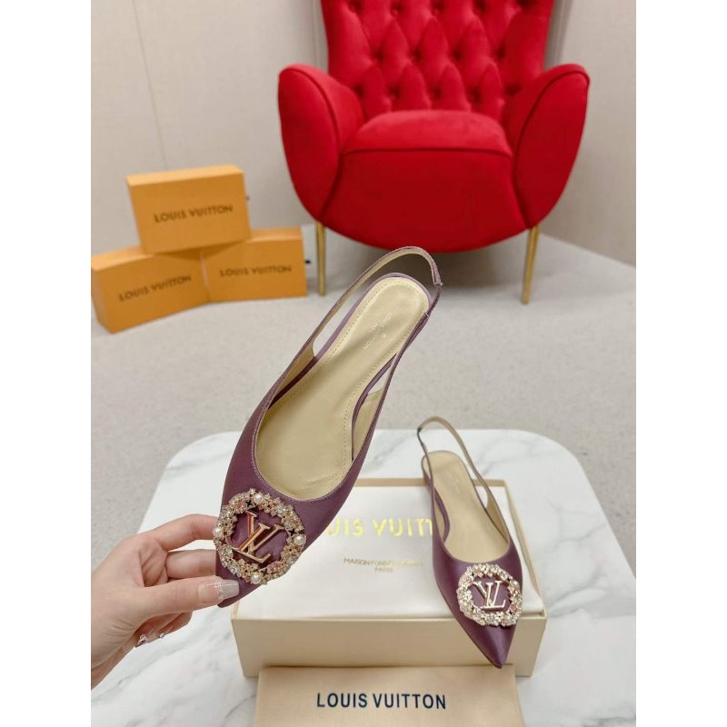 Louis Viutton Pointed Round Buckle Sandals SH010397