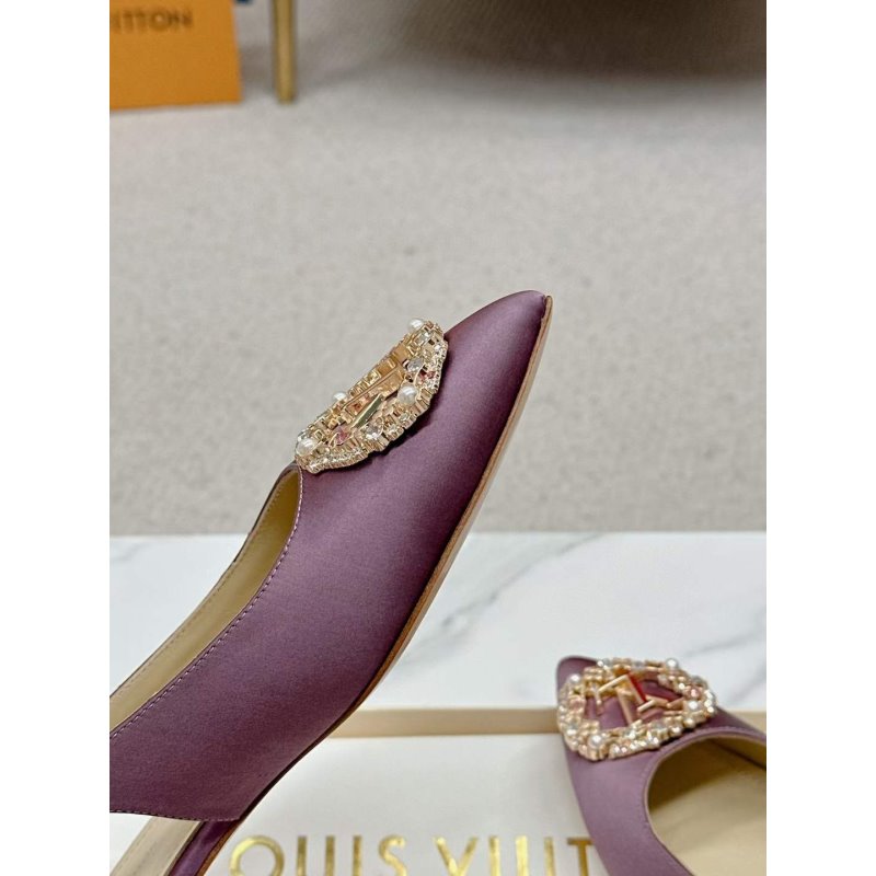 Louis Viutton Pointed Round Buckle Sandals SH010397