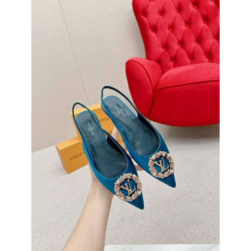 Louis Viutton Pointed Round Buckle Sandals SH010398