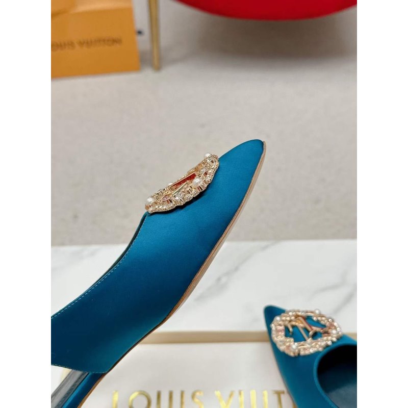 Louis Viutton Pointed Round Buckle Sandals SH010398