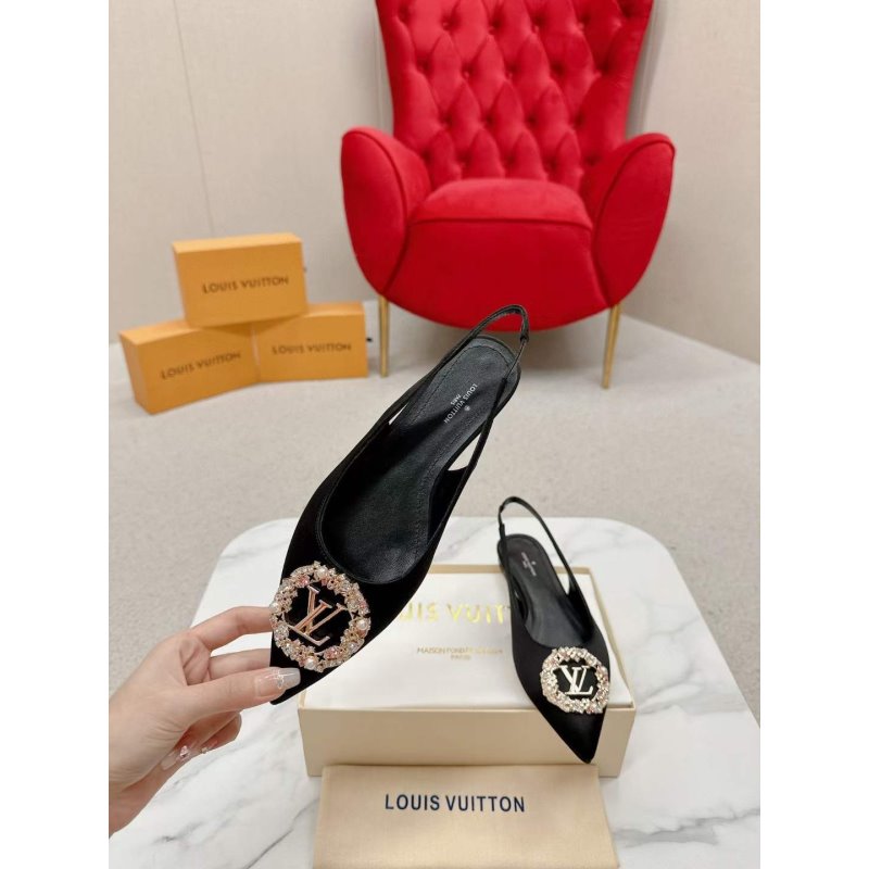 Louis Viutton Pointed Round Buckle Sandals SH010399