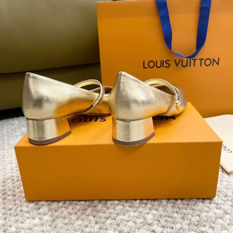 Louis Viutton Thick Heeled Sandals SH011003