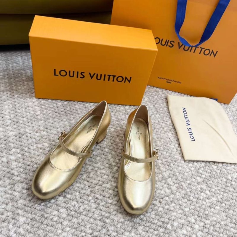 Louis Viutton Thick Heeled Sandals SH011003