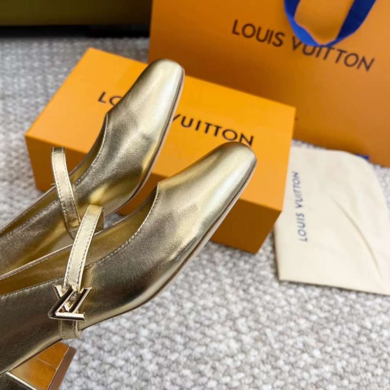 Louis Viutton Thick Heeled Sandals SH011003