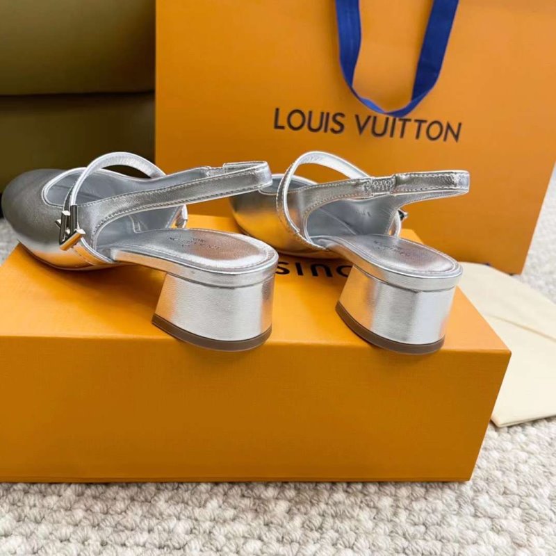 Louis Viutton Thick Heeled Sandals SH011009