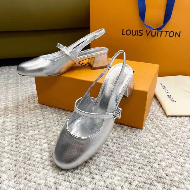 Louis Viutton Thick Heeled Sandals SH011009