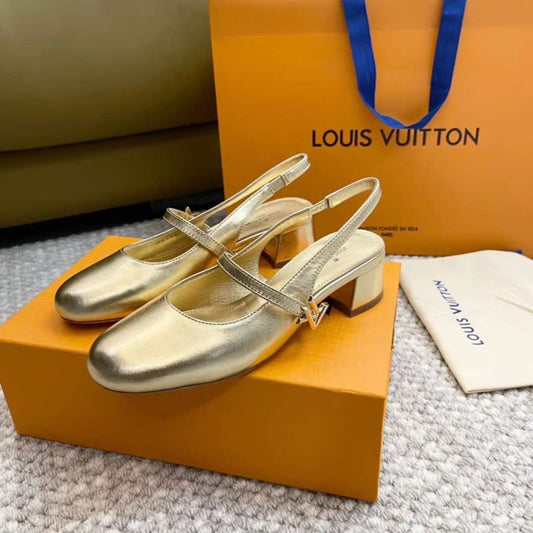 Louis Viutton Thick Heeled Sandals SH011010