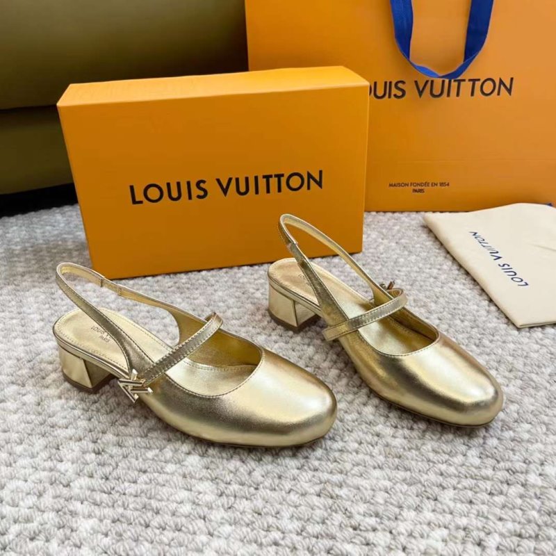 Louis Viutton Thick Heeled Sandals SH011010