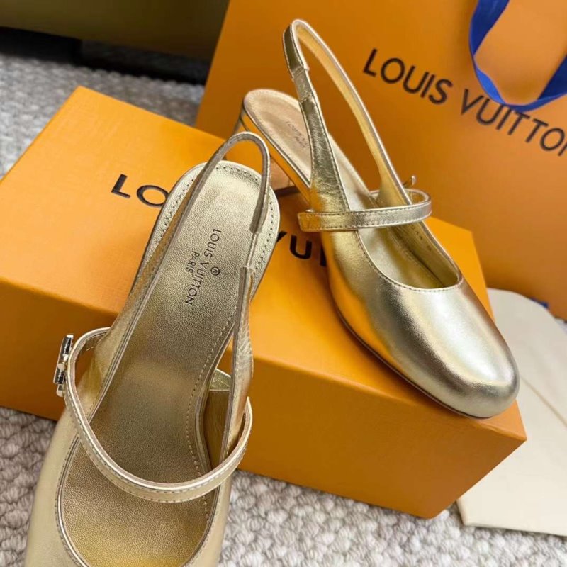 Louis Viutton Thick Heeled Sandals SH011010