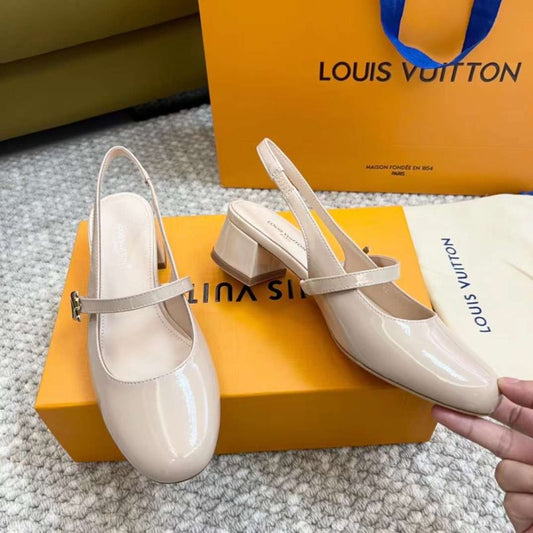 Louis Viutton Thick Heeled Sandals SH011011