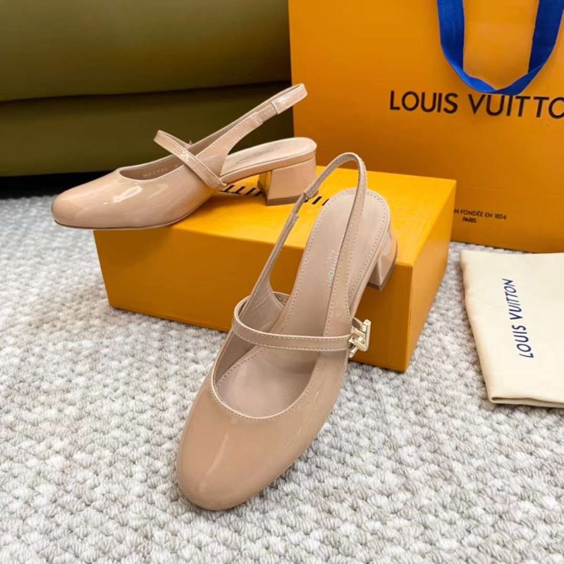Louis Viutton Thick Heeled Sandals SH011012