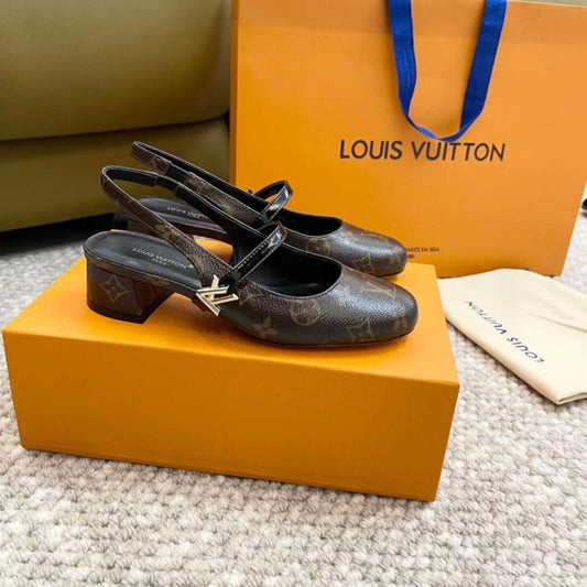 Louis Viutton Thick Heeled Sandals SH011013