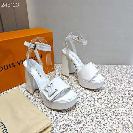 Louis Viutton Thick High Heeled Slippers SH010430