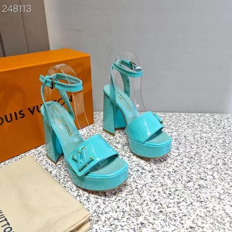 Louis Viutton Thick High Heeled Slippers SH010434