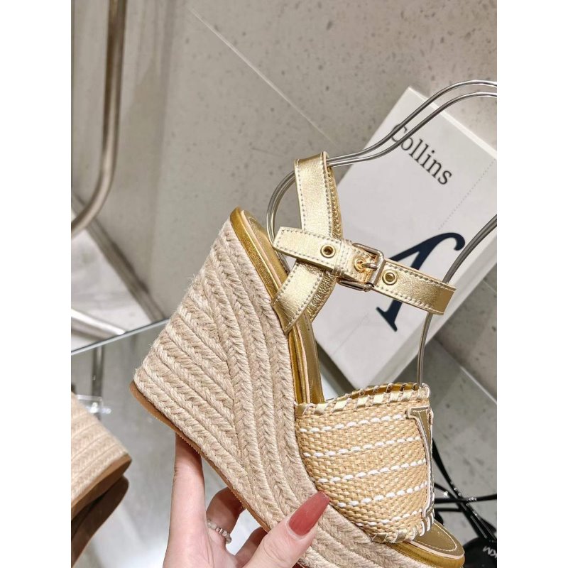 Louis Viutton Woven Wedge Sandals SH010453