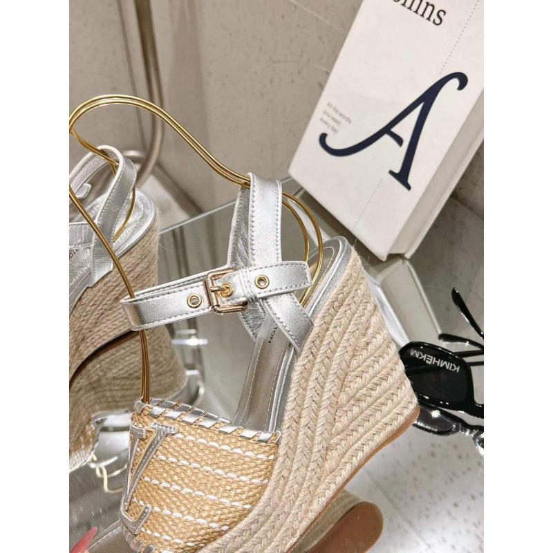 Louis Viutton Woven Wedge Sandals SH010454