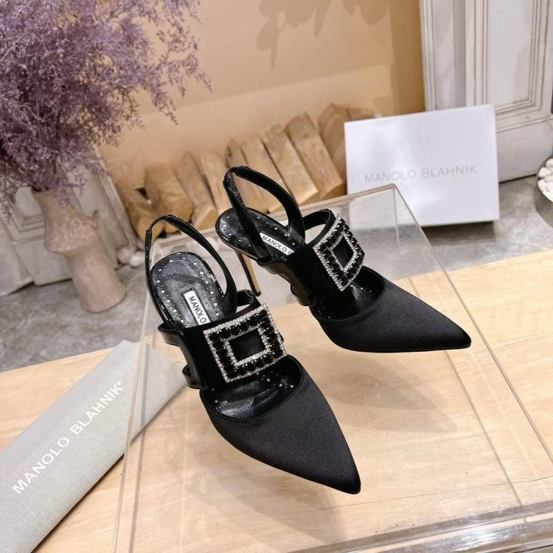 Manolo Blahnik Diamond Buckle Sandals SH010464