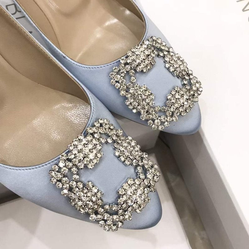 Manolo Blahnik Diamond Buckle Shoes SH010491