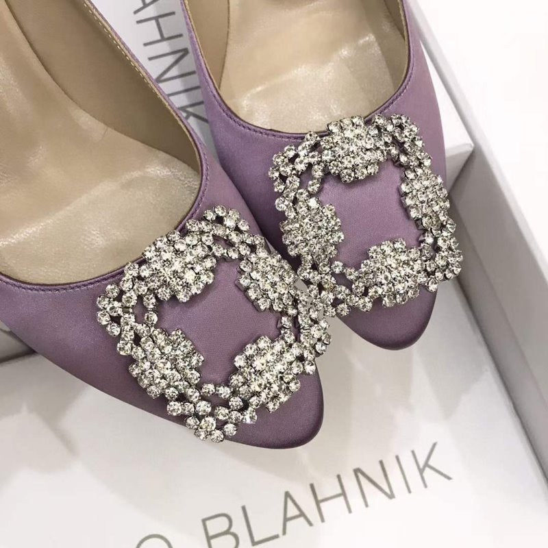 Manolo Blahnik Diamond Buckle Shoes SH010493