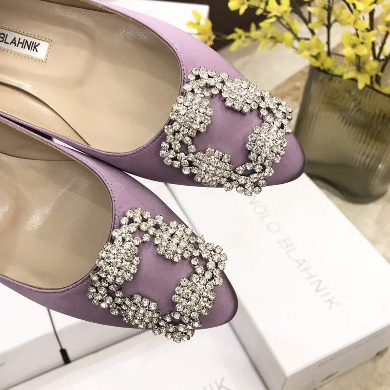 Manolo Blahnik Diamond Buckle Shoes SH010494