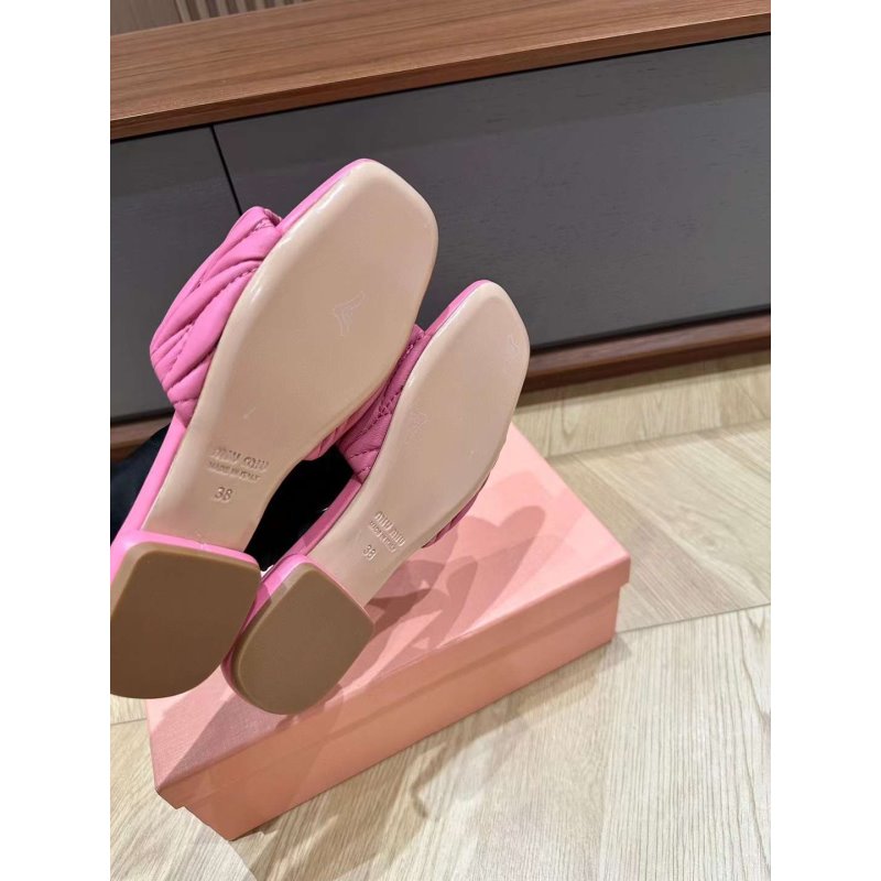 Miu Miu Square Headed Slippers SH010498