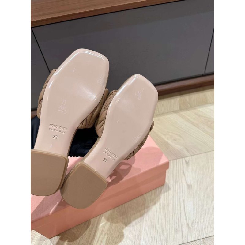 Miu Miu Square Headed Slippers SH010499