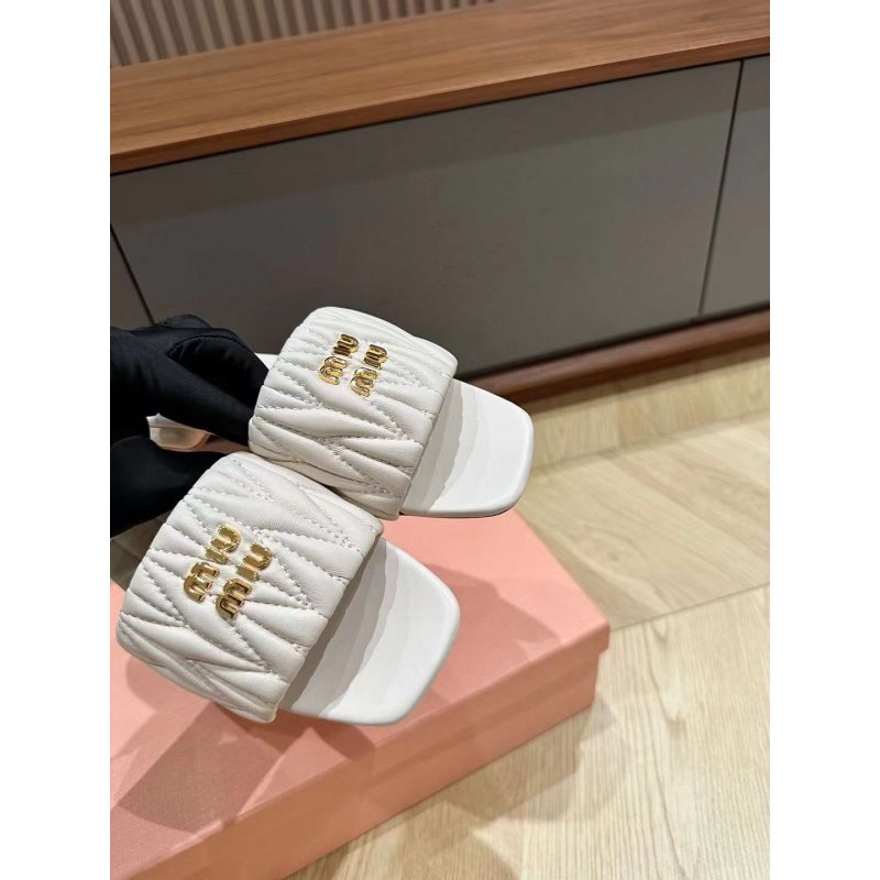Miu Miu Square Headed Slippers SH010500