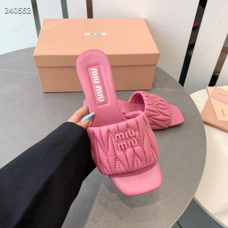 Miu Miu Square Headed Slippers SH010509