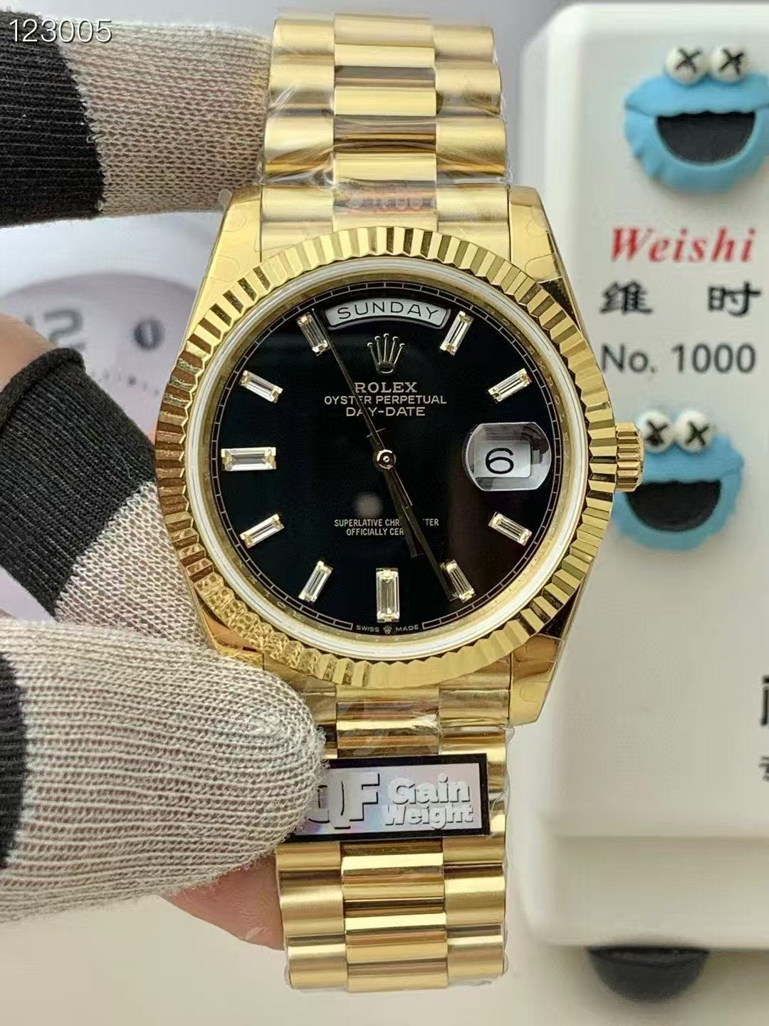 Rolex Day Date Black Sugar Wrist Watch WTJN25192