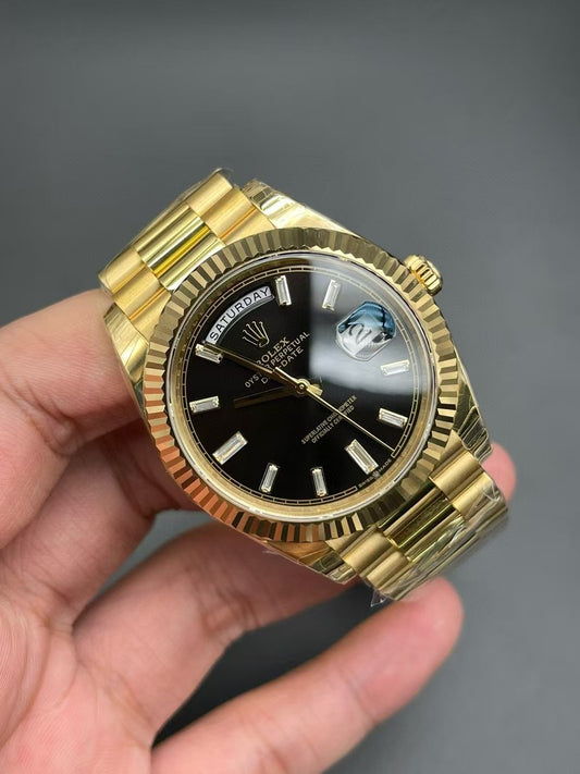 Rolex Day Date Black Sugar Wrist Watch WTJN25218