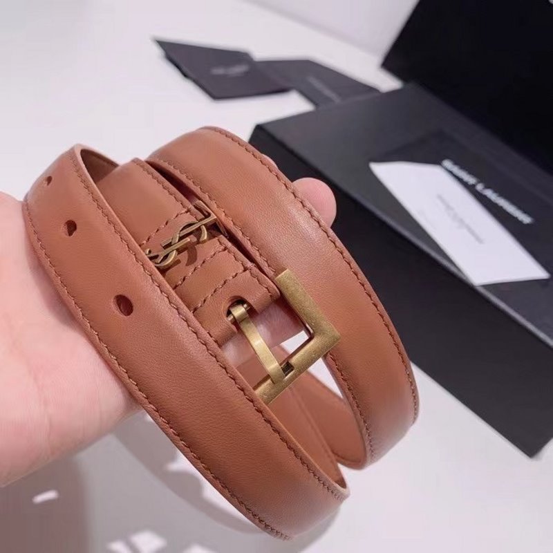 Saint Laurent Brown Leather  Belt  WLB01258