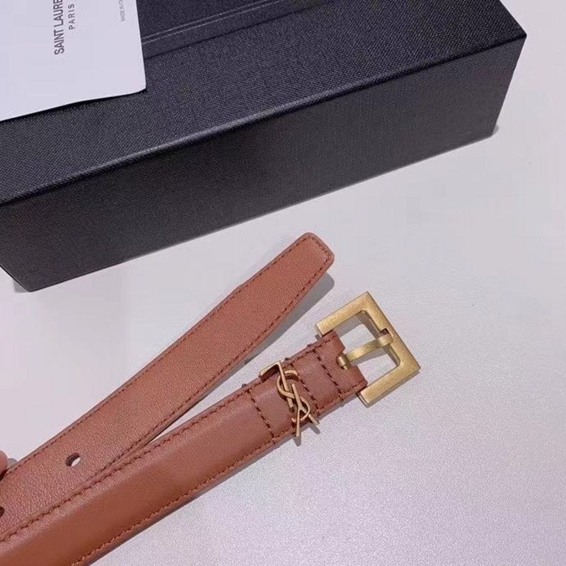 Saint Laurent Brown Leather  Belt  WLB01258