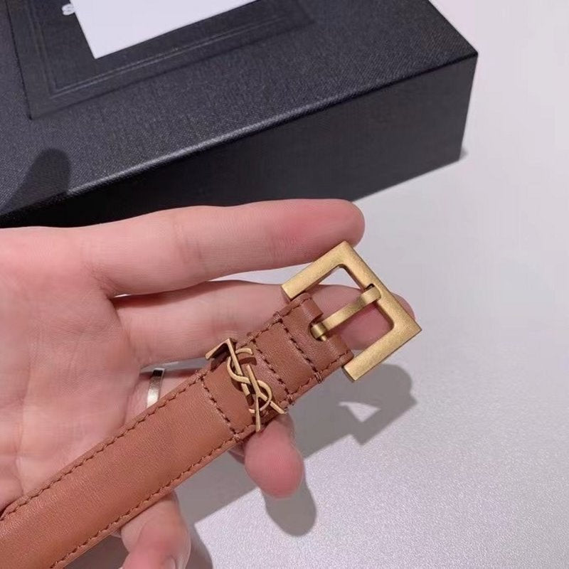 Saint Laurent Brown Leather  Belt  WLB01258