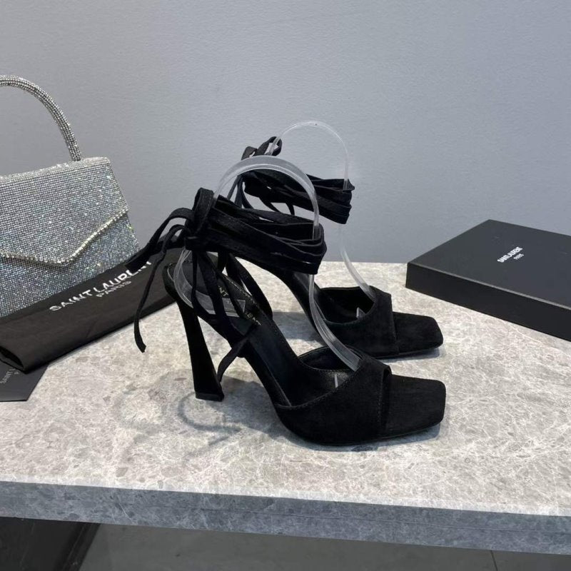 Saint Laurent  High Heeled Strap Sandals SHS05284