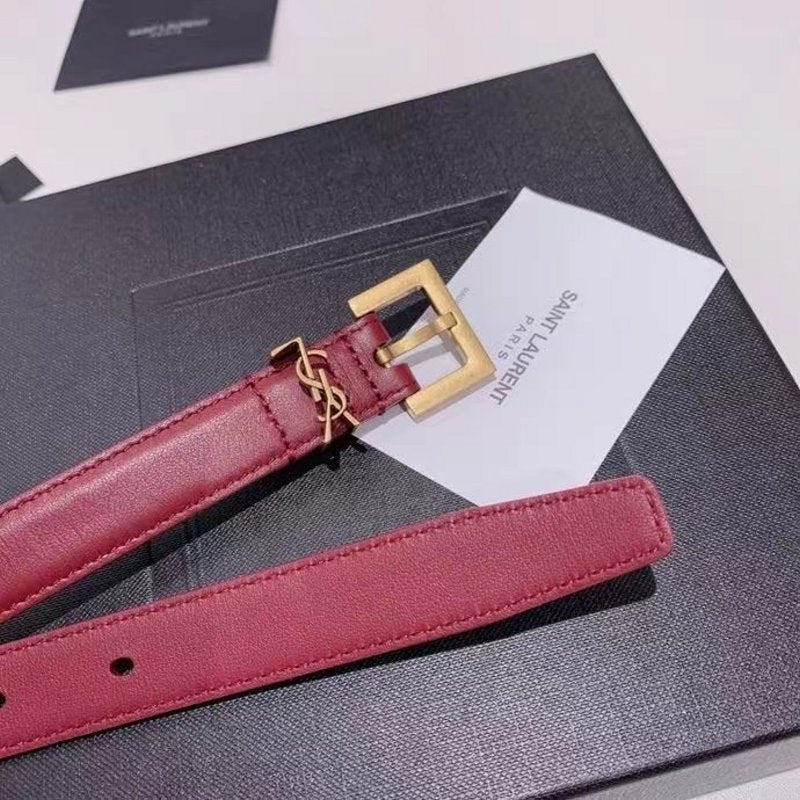 Saint Laurent Red Leather  Belt  WLB01259