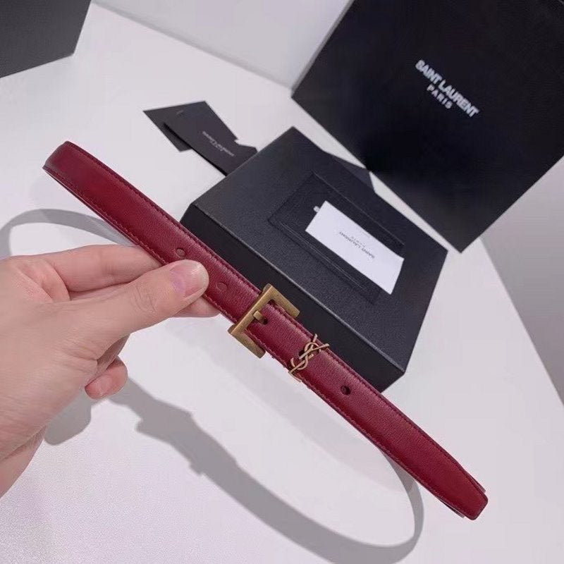 Saint Laurent Red Leather  Belt  WLB01259