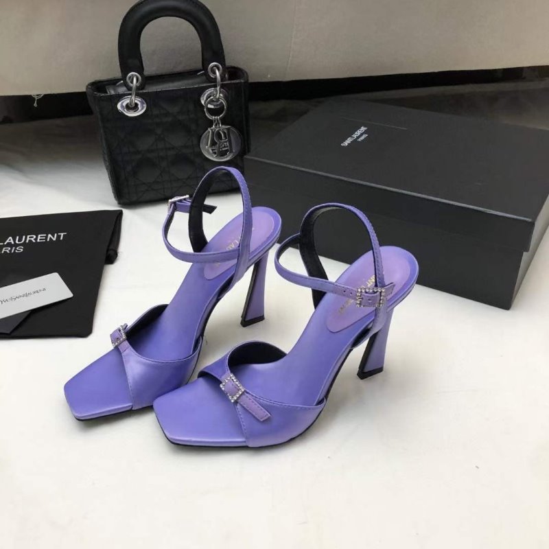 Saint Laurent  Square Toe High Heeled Sandals SHS05264