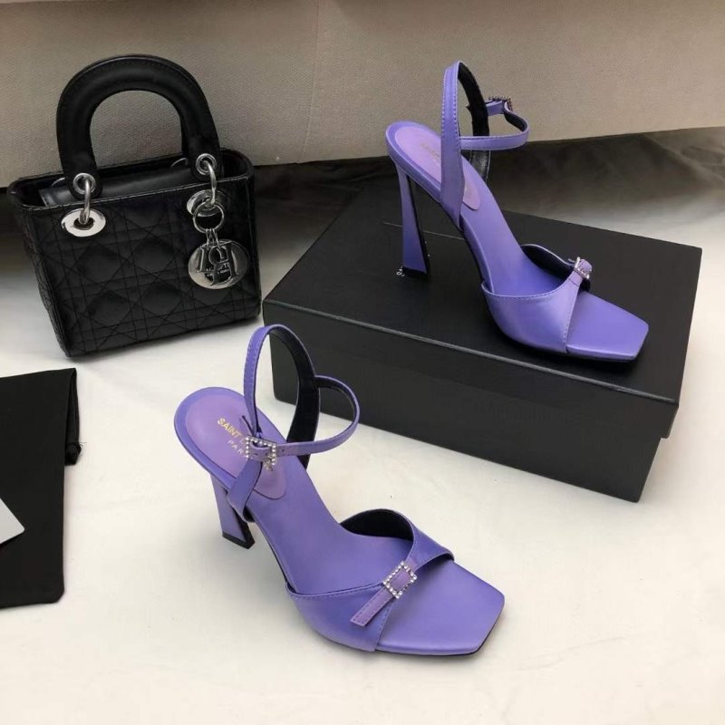 Saint Laurent  Square Toe High Heeled Sandals SHS05264