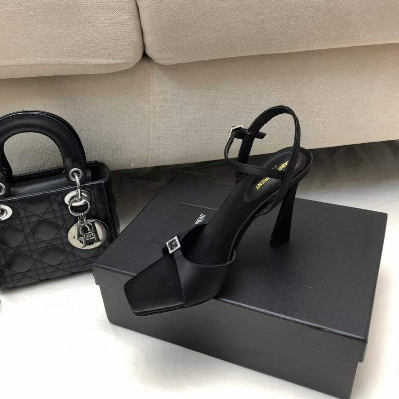 Saint Laurent  Square Toe High Heeled Sandals SHS05266