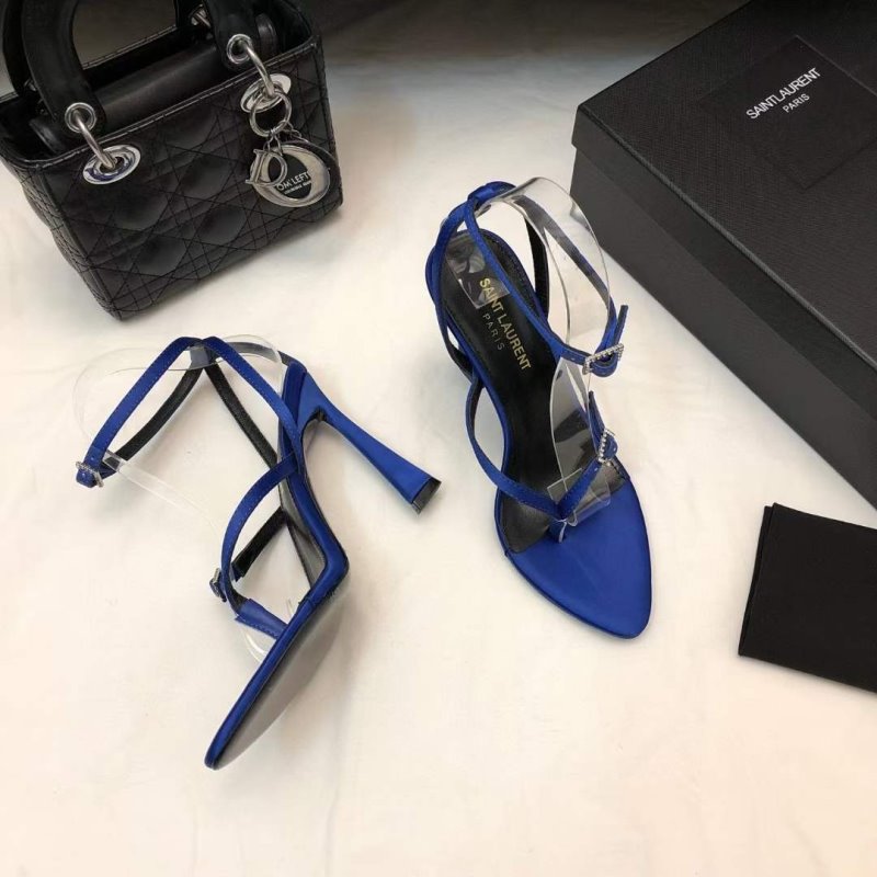 Saint Laurent  Square Toe High Heeled Sandals SHS05268