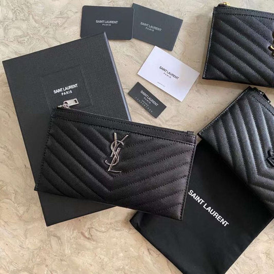 Saint Laurent Caviar Clutch Wallet WB001347