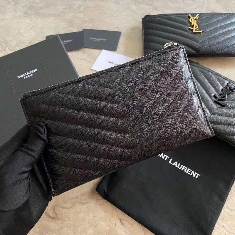 Saint Laurent Caviar Clutch Wallet WB001347