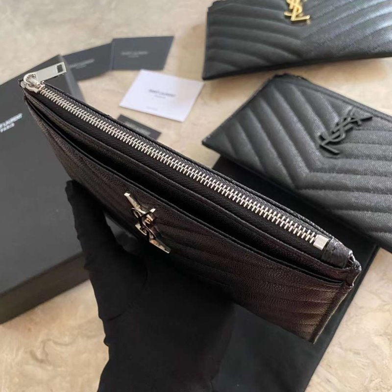Saint Laurent Caviar Clutch Wallet WB001347