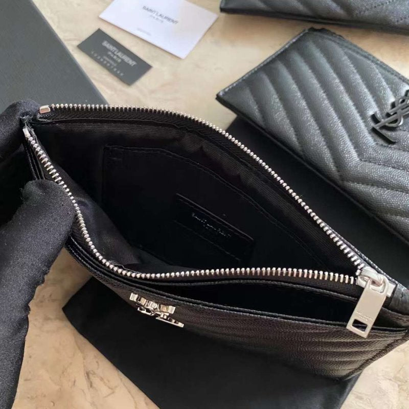 Saint Laurent Caviar Clutch Wallet WB001347