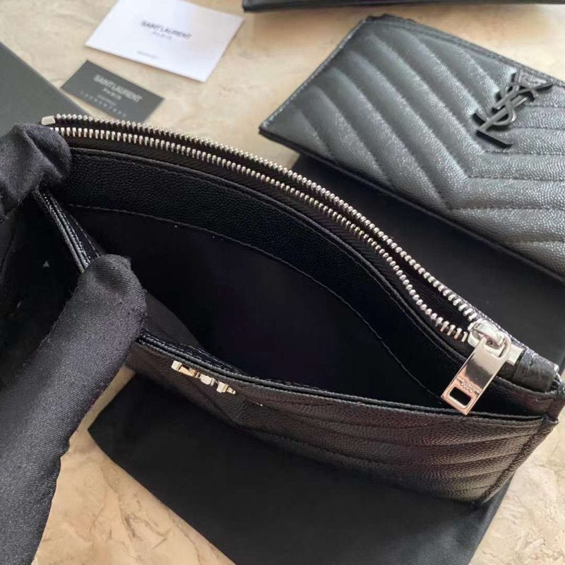 Saint Laurent Caviar Clutch Wallet WB001347