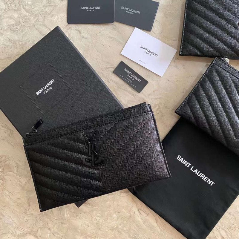 Saint Laurent Caviar Clutch Wallet WB001348