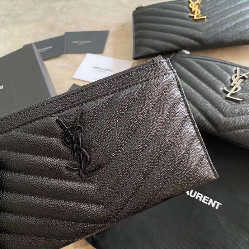 Saint Laurent Caviar Clutch Wallet WB001348