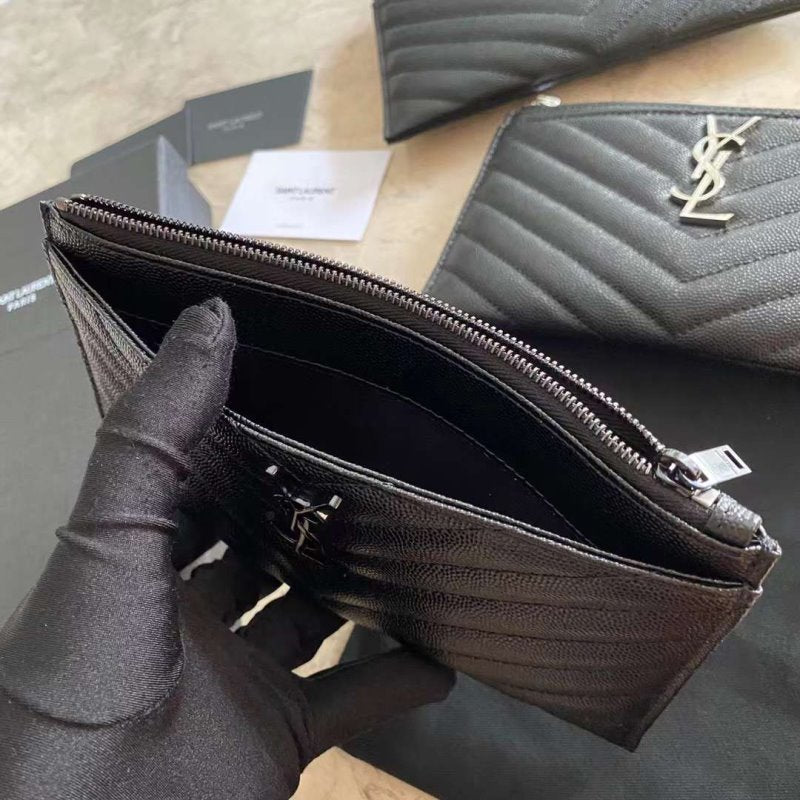 Saint Laurent Caviar Clutch Wallet WB001348