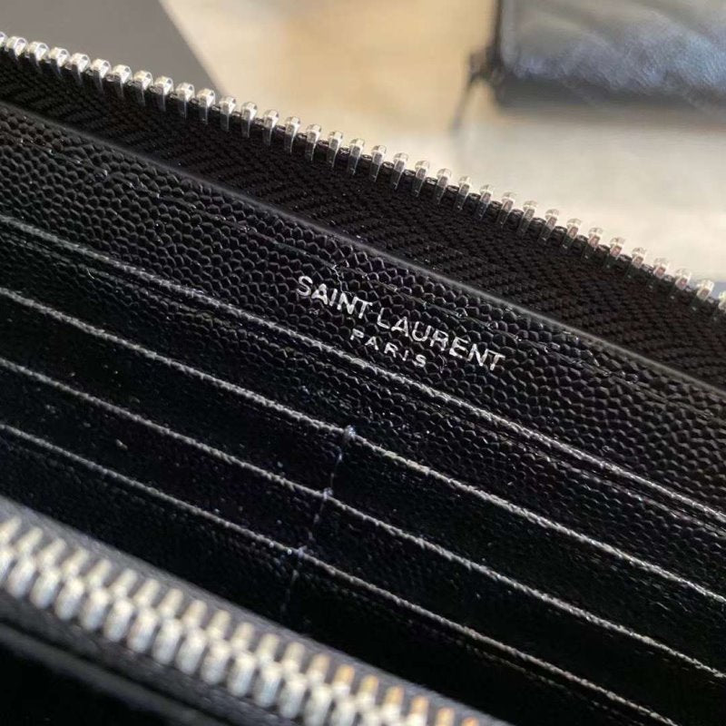 Saint Laurent Caviar Zipper Wallet WB001342
