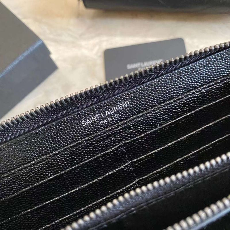 Saint Laurent Caviar Zipper Wallet WB001343